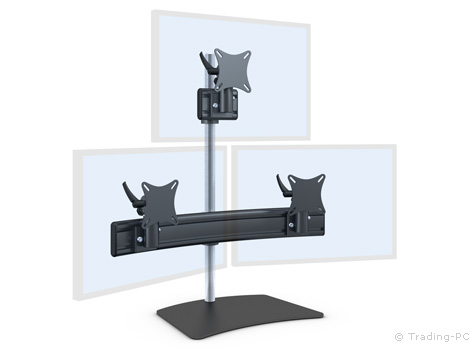 Monitorhalterung 2+1 Standard