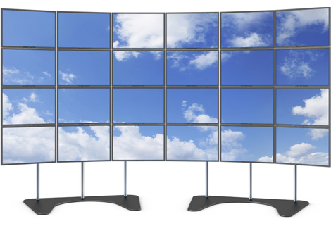 24er Multimonitor Halterung mit Bodenstand